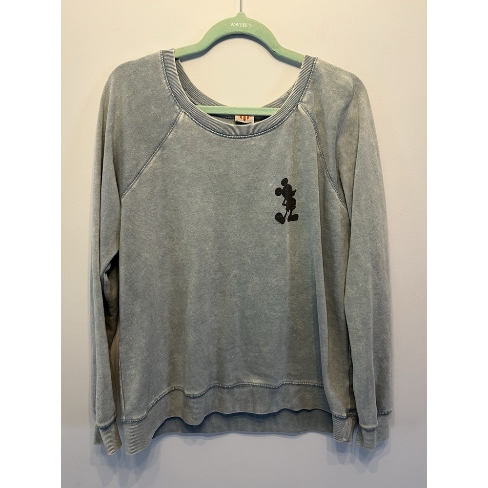 Junk food/ Disney collab Light Blue Crewneck Sweatshirt with Small Graphic